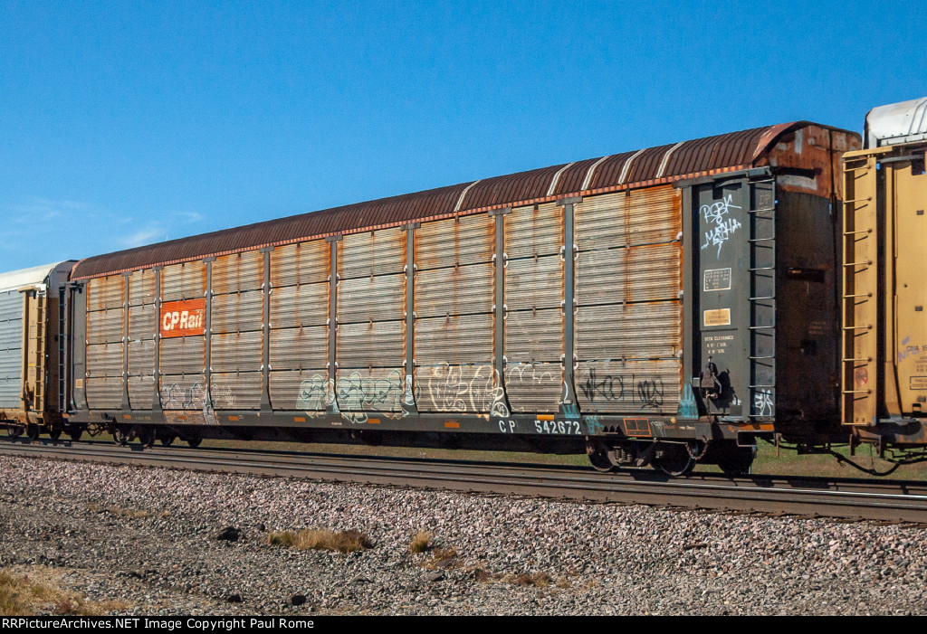 CP 542672, Bi-Level Autorack on the BNSF Creston Sub